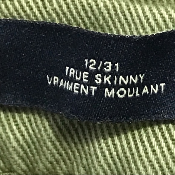 Gap green denim. True skinny. 12/31. - Picture 9 of 10
